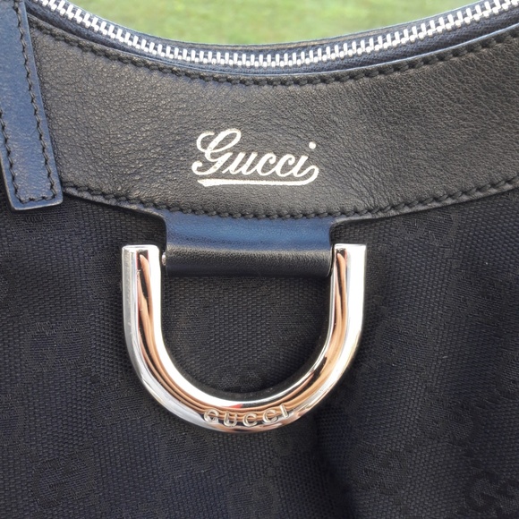 Authentic GUCCI Handbag black Canvas - Picture 2 of 8